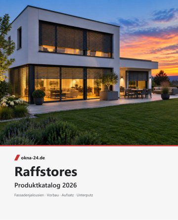 Raffstores / Fassadenjalousien – Katalog-Titelseite