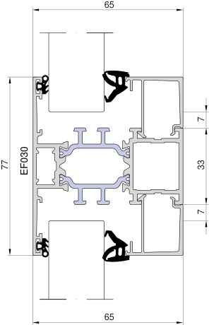 Aliplast Ecofutural – Pfosten 77 mm