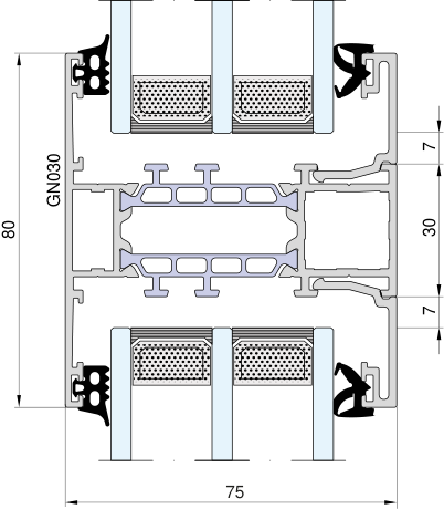 Aliplast Genesis – Pfosten 80 mm