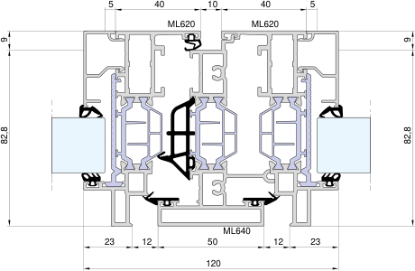 Aliplast Max Light – Design · Stulp 50 mm · Flügel 55 mm
