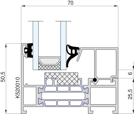 Aluprof MB-79N – Rahmen 50,5 mm