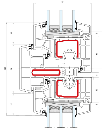 bluEvolution 92 – Stulp 78 mm · Flügel 80 mm / 60 mm