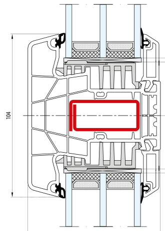 ENERGETO 8000 – Pfosten 104 mm