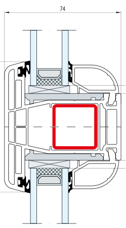 Gealan S 8000 – Pfosten 82 mm