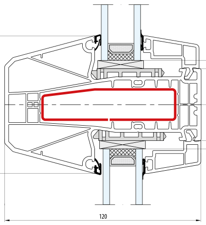 IDEAL 7000 NL – Pfosten 84 mm