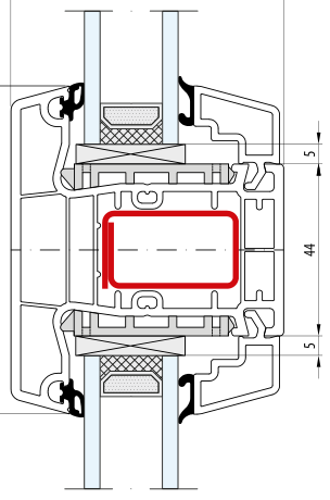 Monoblock – Pfosten 84 mm