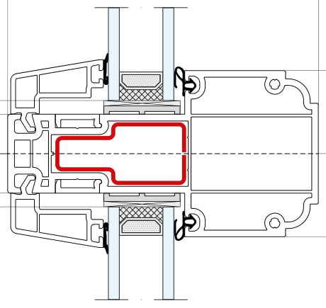 NORDLINE – Pfosten 61 mm