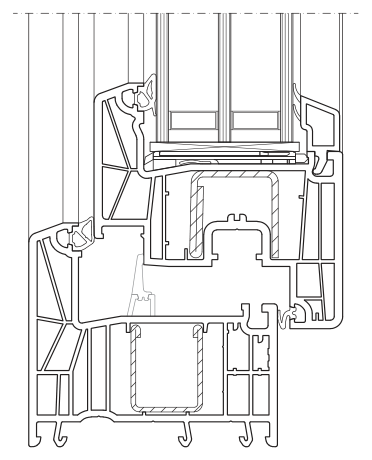 Rehau Synego – Rahmen – Flügel (Dreh-Kipp-Fenster)